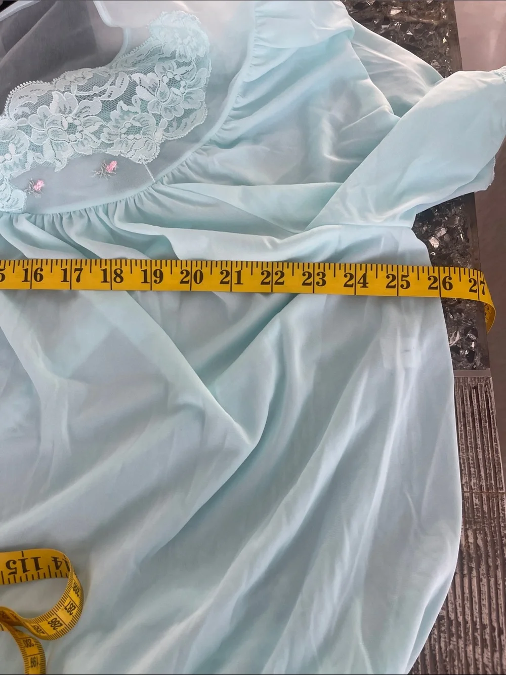 Lace-Trim Light Aqua Nightgown - Women's Sleepwear